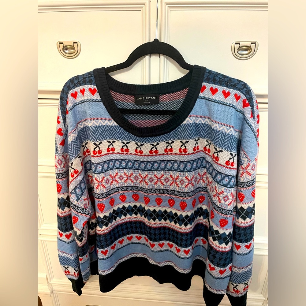 Lane Bryant long sleeve acrylic crop sweater